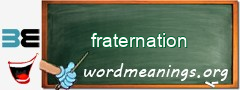 WordMeaning blackboard for fraternation